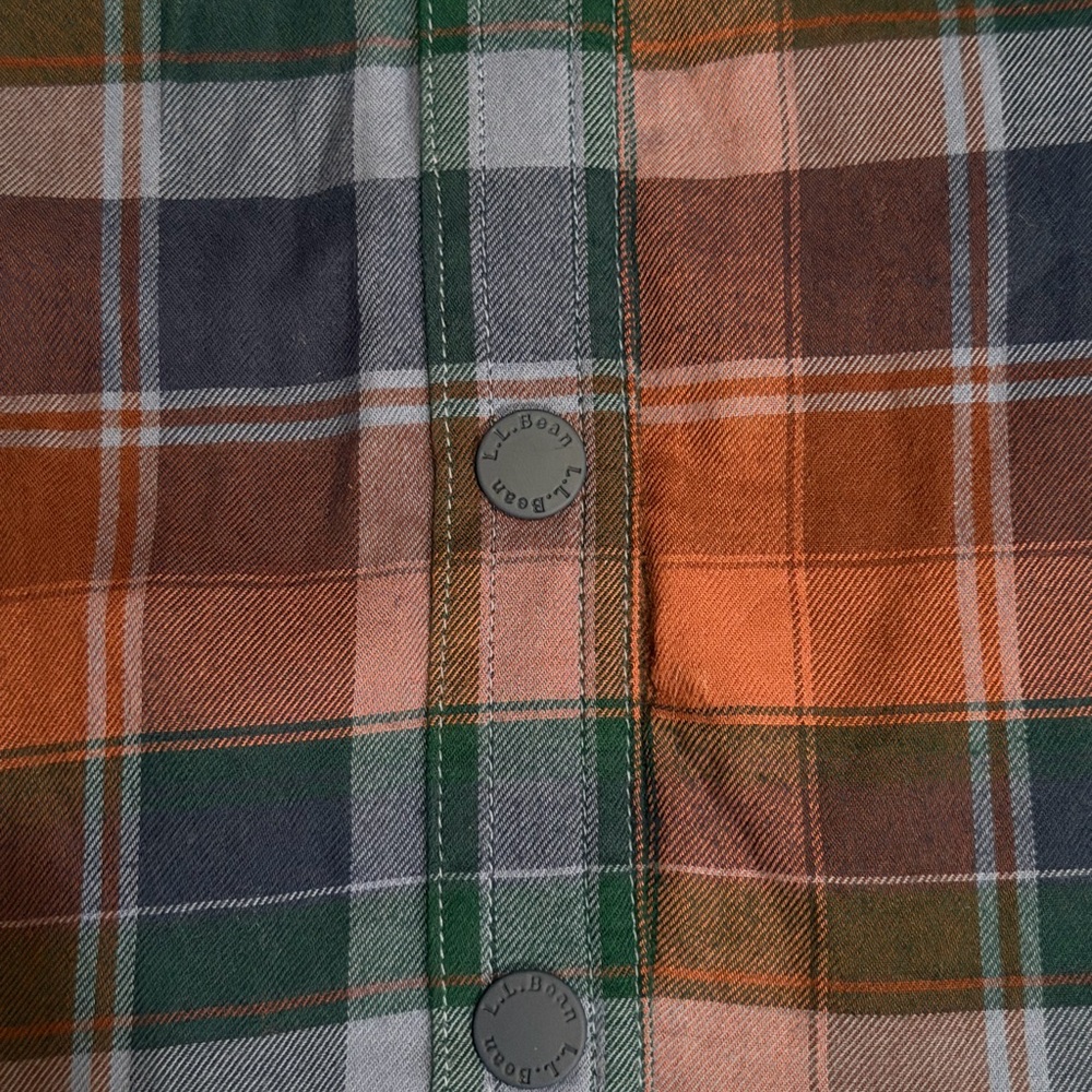 L.L.Bean Fleece Lined Plaid Jacket Petite Small Warm Shacket Coat - Picture 8 of 11
